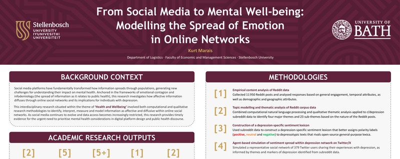 From Social Media to Mental Well-being: Modelling the Spread of Emotion in Online Networks